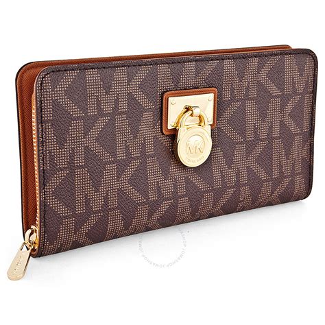 michael kors hamilton wallet brown|brown designer inspired wallet.